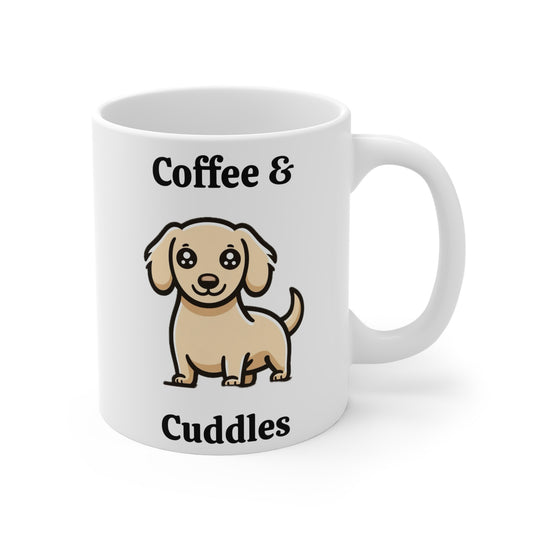Coffee and Cuddles Dachshund Mug