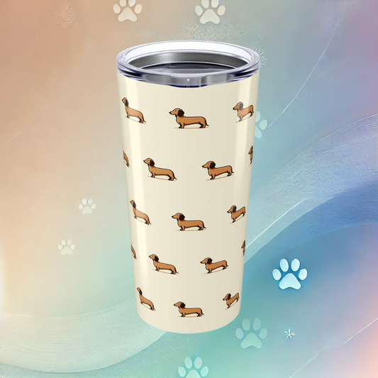 Tan Dachshund Tumbler